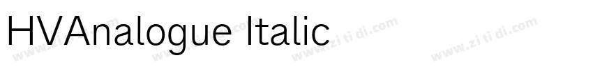 HVAnalogue Italic字体转换